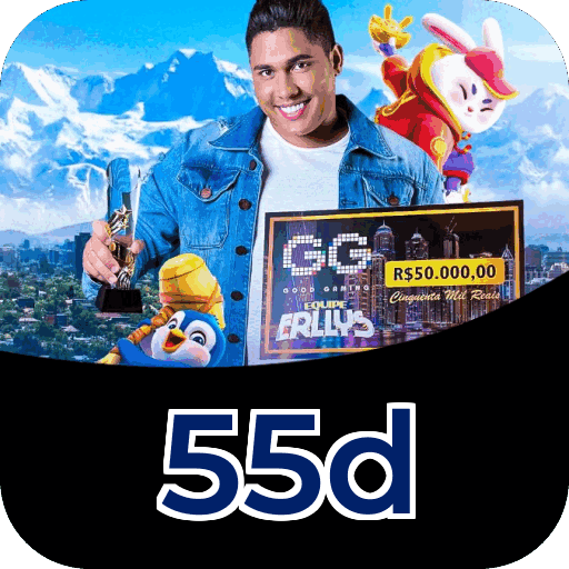Passo a passo visual mostrando processo de download e instalação do aplicativo 55d