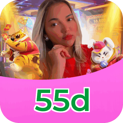 Plataforma 55d mostrando interface moderna, jogos certificados e recursos de segurança licenciados